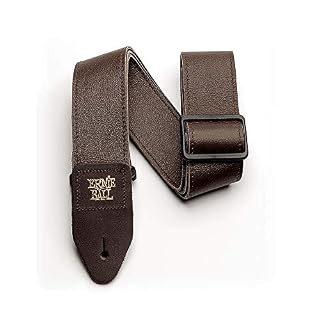 Ernie Ball Sangle Tri-Glide en cuir italien, 5 cm, marron - Les Beatles, Paul McCartney, John Lennon, RIngo Starr, George Harrison Ernie Ball Sangle Tri-Glide en cuir italien, 5 cm, marron – Image 2