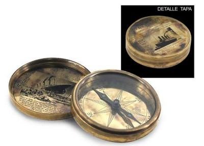 Dorado latón Brújula Titanic