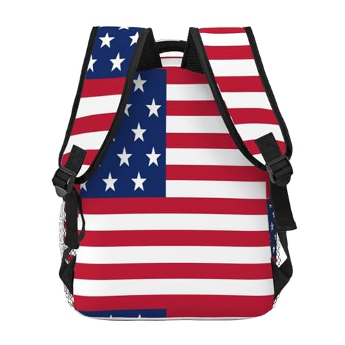 America Flag Usa Flag Stars And Stripes Casual Backpack Travel Pack Bag Laptop Backpacks With Side Pockets Front Zipper Pockets Bookpack Daypack Picnic Rucksack Computer Bag4