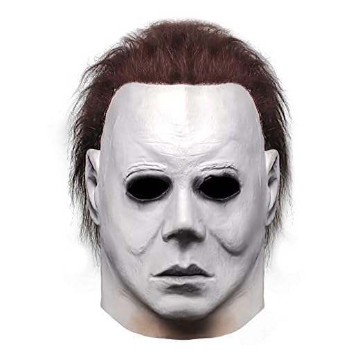 Waylike Halloween Michael Myers Mask Novelty Latex Horror Killer Full Head Mask for Scary Creepy Cosplay Party Costumes…
