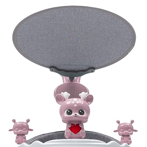 Andador para bebé, de PVC, con sombrilla y felpudo, altura y velocidad ajustables, andador para bebés, niños y niñas a partir de 6, 9, 18 meses, hasta 15 kg (rosa) - imagen 3