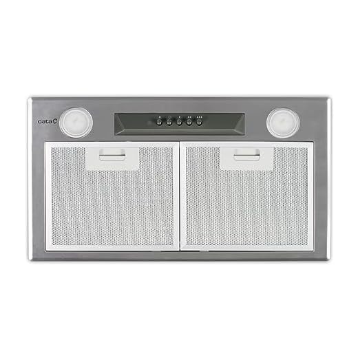 Cata Campana Extractora, Modelo GT PLUS 45 BK, 3 Velocidades de Extracción, Grupos Filtrantes, Acabado en Color Negro, Ancho de 45 cm, Clase de Eficiencia Energética C, Negro, Negro