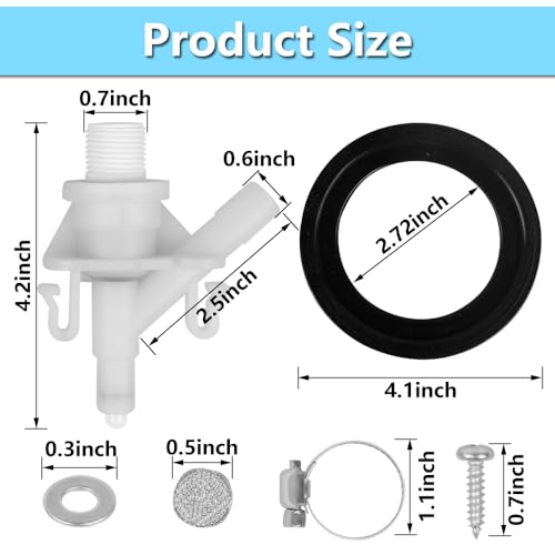 Image of 4 PACK 385311641 RV toilet valve kit Fits for Dometic 300|301|310|311|320 |321 Pedal-Flush Toilets Leakage Resistance RV Toilet Parts With Flush Ball Seal