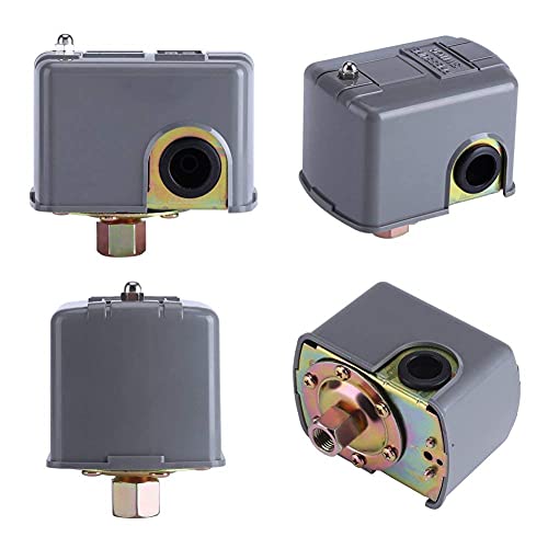 Ftvogue 40-60Psi 110V-230V Water Pump Pressure Control Switch Adjustable Double Spring Pole #TOP5