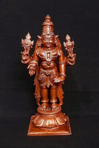 Image of Copper Idols India, 4.2 inches, Handmade Lord Venkateswara, 385 Grams, Patina Antique Finish, Pack of 1 Piece