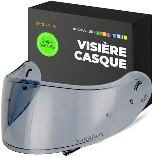 Everalo Visiere Casque Compatible avec Shoei Neotec 2 - Cns3 - Ecran Cns 3 Compatible Pinlock Ready - Visière Anti-Rayures (Noire 30%)