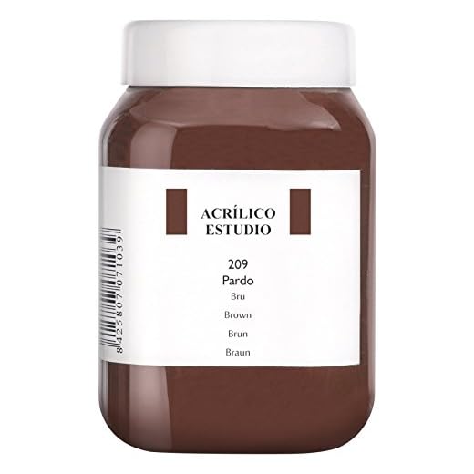 Lienzos Levante Estudio Pintura en Dispersión Acrílica, Marrón (Pardo - 209), 500 ml