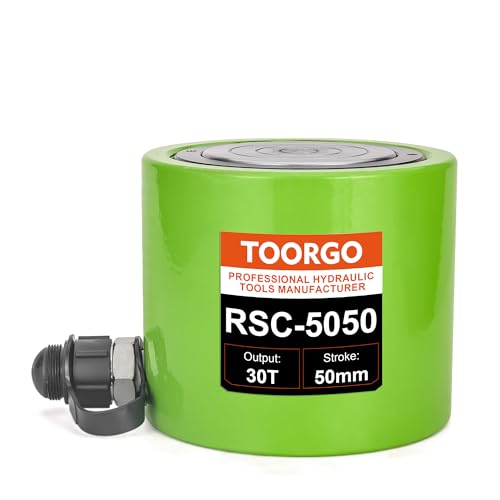 Image of 50 Ton Hydraulic Cylinder Jack,2 inch Stroke Hydraulic Ram Jack, Porta Power Automatic Retracting Jack, Green