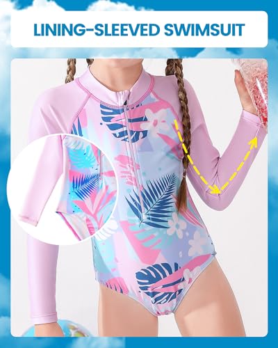 Image of Angel season Girls Swimsuits Kids Bathing Suit One Piece Swimwear with UPF 50+ Cute