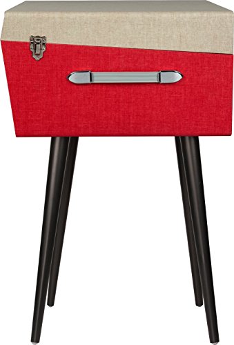 Crosley Cr6233D-Re Dansette Bermuda Portable Vinyl Record Player Turntable With Aux-In And Bluetooth, Red #TOP3