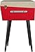 Crosley CR6233D-RE Dansette Bermuda Portable Vinyl Record Player Turntable with Aux-In and Bluetooth, Red