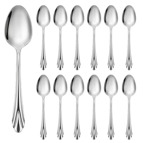 Seeshine 12-Piece 6.7" Mirror Polish Dessert Spoons