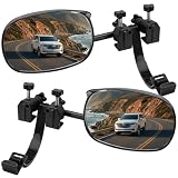 WPPQWP 2 PCS Wohnwagen Spiegel Auto Außenspiegel Universal Spiegelverbreiterung Wohnwagen für alle Gängigen Metallstangen Langlebig 360 Winkel Einstellbar (Upgrade)