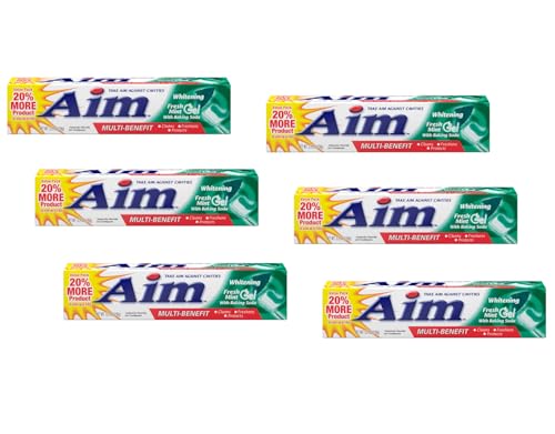 Aim Toothpaste Fresh Mint Gel 6-Pack