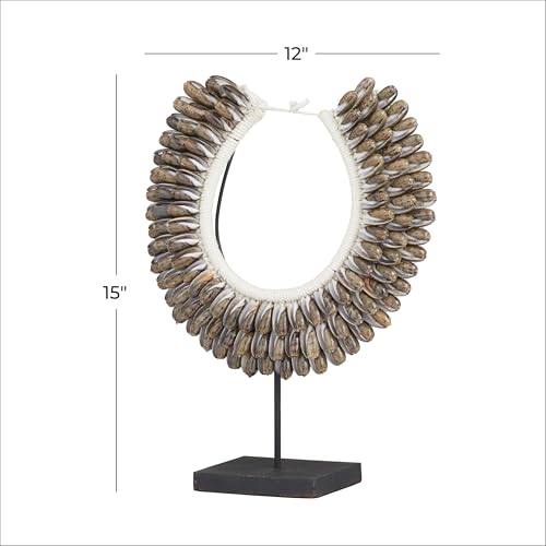 Escultura decorativa Shell con base, 12x6x15 pulg miniatura 6