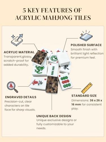American Mahjong Tile Set con Estuche de Viaje miniatura 3