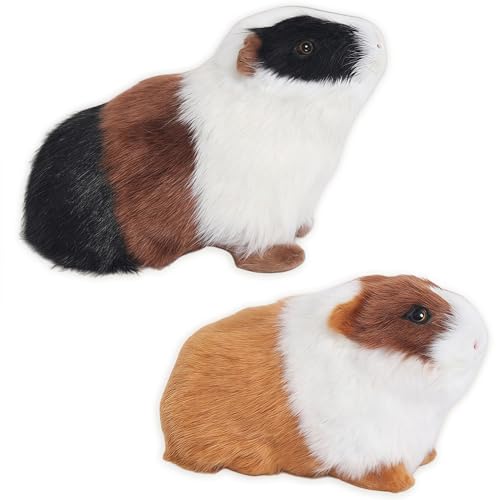 CARxlythic 2 Peluches de cobaya, simulación de Peluche, Juguetes de Animales realistas de Peluche para niños y Amigos.