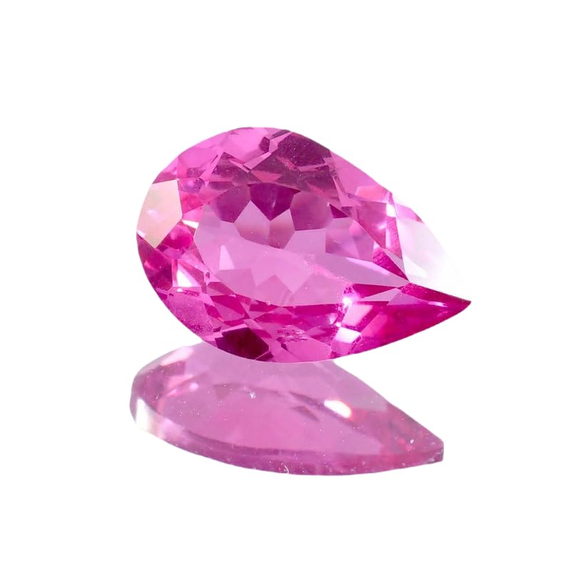 Saphir rose naturel 13x9mm poire pour créer votre collier personnalisé de mariage