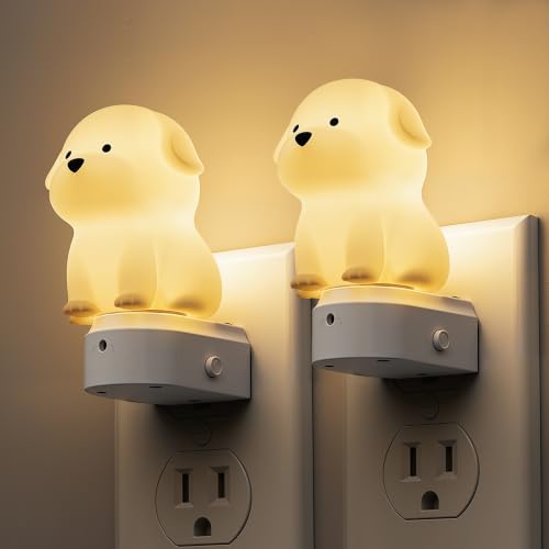 Image of L LOHAS LED Plug in Night Light for Kids, 3D Cute Puppy Night Light