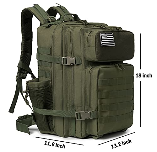 Image of QT&QY 25L /45L Military Tactical Backpack For Men Molle Daypack 3 Day Bug Out Bag Hiking Rucksack With Bottle Holder