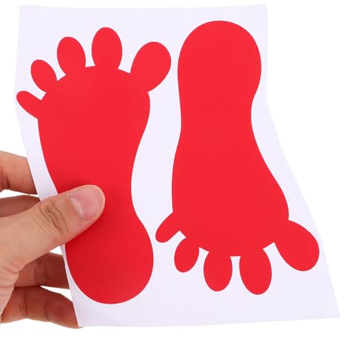 UKCOCO 10 pares pegatinas de huellas para piso impermeables miniatura 3