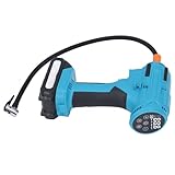 ViaGasaFamido Inflador de Neumáticos de 150 PSI, Compresor de Aire, Bomba Eléctrica Portátil con Manómetro Digital, Apagado Automático, Inflado Rápido para Coche, Motocicleta, Bicicleta, Batería