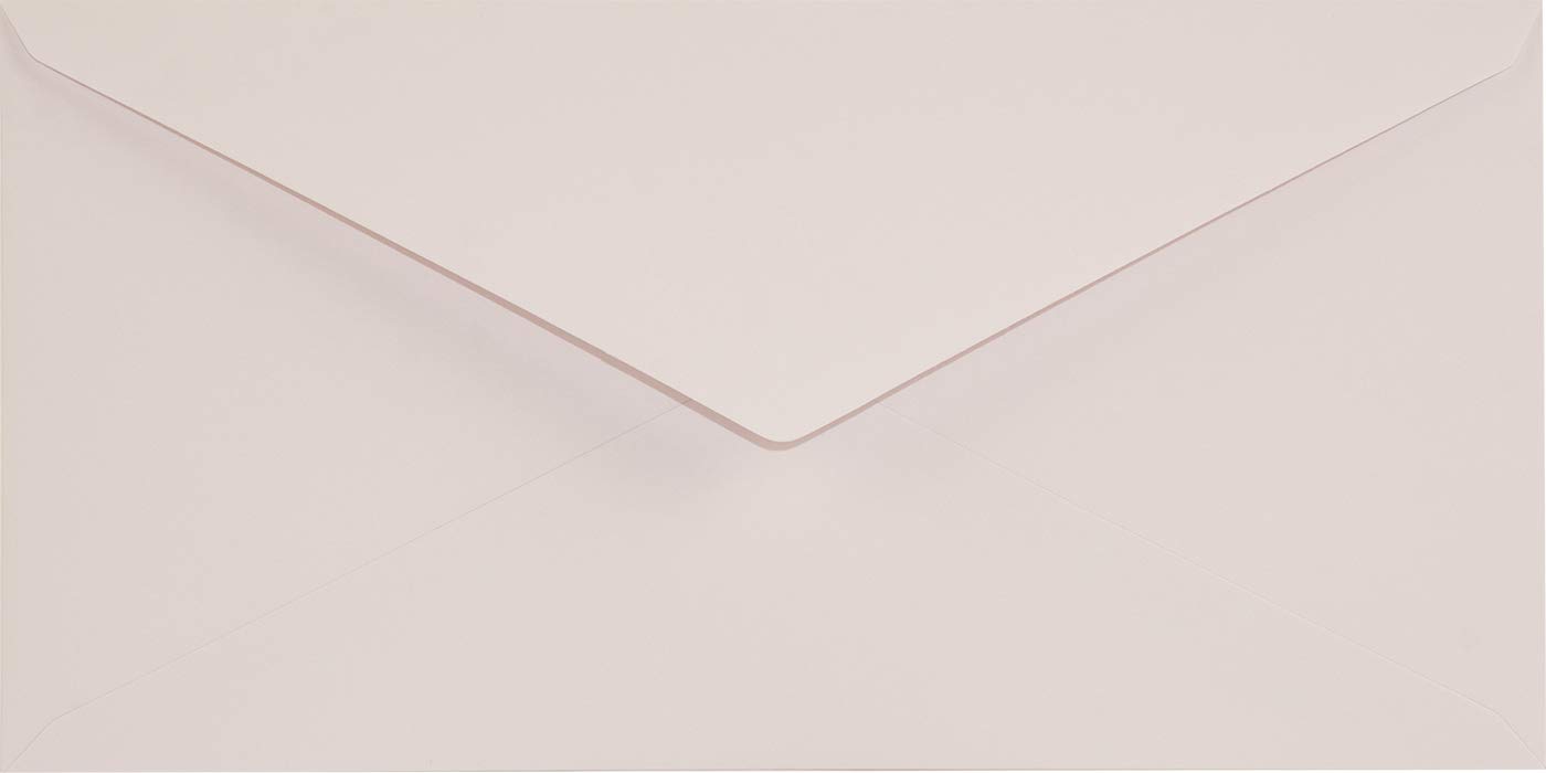 Netuno 25 Long Pastel Pink envelopes DL 110 x 220 mm 4.33 x 8.66 in 120gsm Keaykolour Pastel Pink Elegant Invitation Envelope Colourful Recycled envelopes for Letters Flyers Business Cards Weddings — image 1