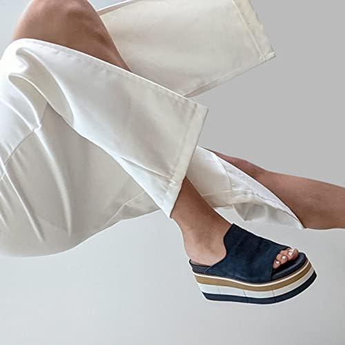 naked Feet Women's Flow Platform Sandals - NAVY - 10 M US | Image 7