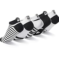 MESU Womens Ankle Socks Cotton Casual Low Cut Sock 5Pcs11 Zebra