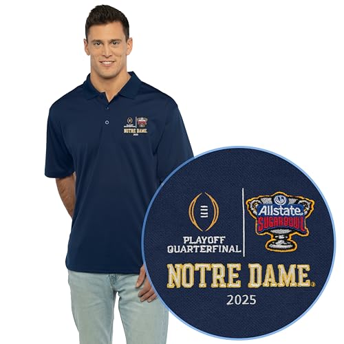 Notre Dame Fighting Irish Sugar Bowl Polo | CFP 2024-2025, Navy, X-Large