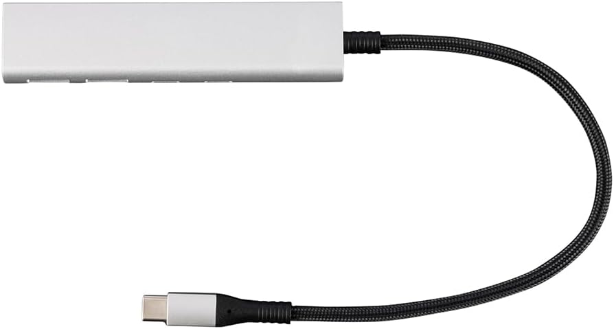 Nakabayashi Z0124 Digio2 USB3.2Gen1 Type-C 4 Port Cx2/Ax2 Aluminum USB Hub Silver