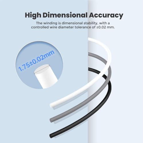 Image of 3Idea Premium PLA+ White 3D Printer Filament 1.75mm Dimensional Accuracy + /- 0.03mm Net Weight- 1 KG