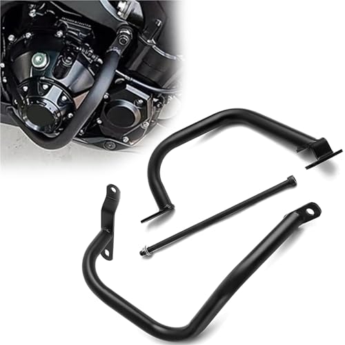 Crash bar pour Kawasaki Z1000 : protection moteur haut de gamme en acier noir