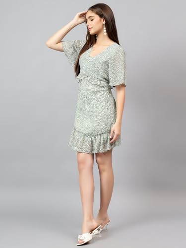 Robe multicolore chic KOTTY aux finitions soignées imprimé nature - 3