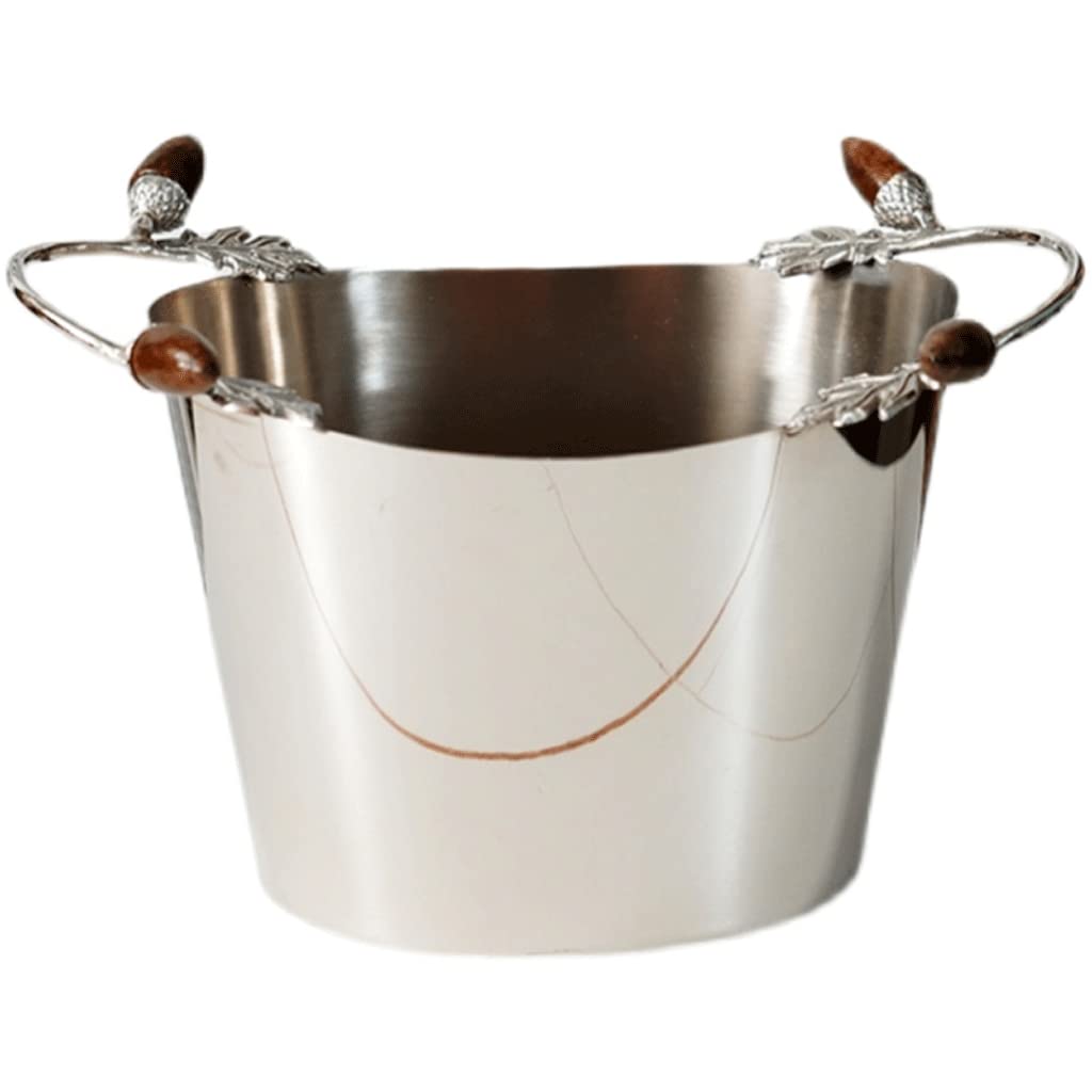 Cubeta​para Hielo, cubo de hielo regalo Cubo de hielo de acero inoxidable hecho a mano ligero de lujo multiusos arte juego de vino cubo de hielo restaurante decoración de mesa cubos de vino para fiest
