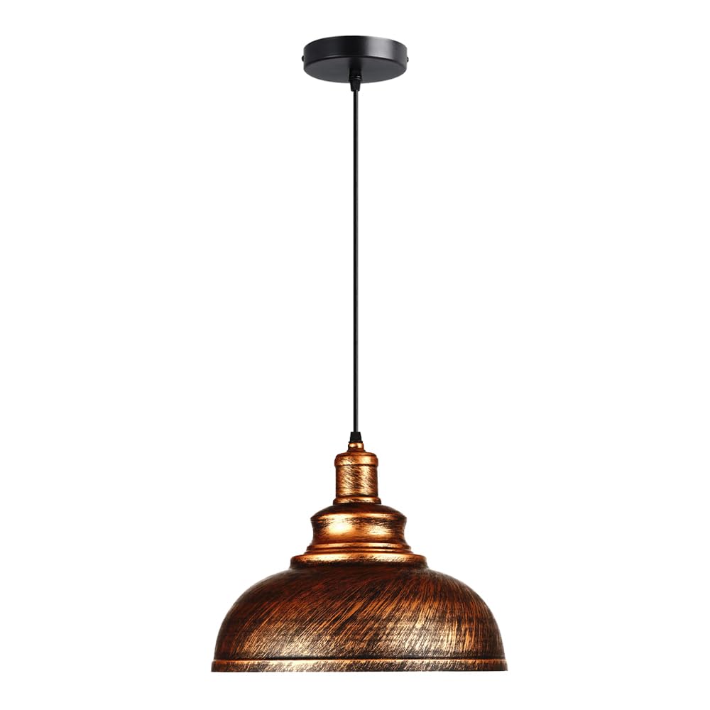 Lampadario in stile americano con attacco E26, lampada a sospensione regolabile in altezza, lampada a sospensione creativa in metallo, ideale per isola cucina, camera da letto e bar.