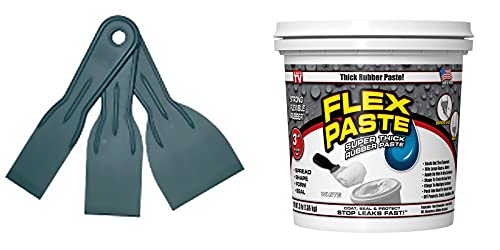 Flex Seal Paste 3 Lb Tub (White) Bundle With Allway Tools Putty 3-Piece Knife Set (2 Items) #TOP18