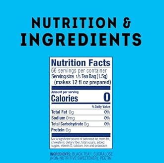 Lipton Southern Sweet Tea Iced Tea Drink Mix 22 Family Size Tea Bags (Pack of 3)