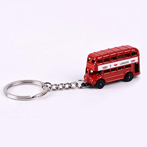 Toyvian London Schlüsselanhänger mit Telefonzelle und Bus, Big Ben London, Souvenir, Geschenk, 4 Stück
