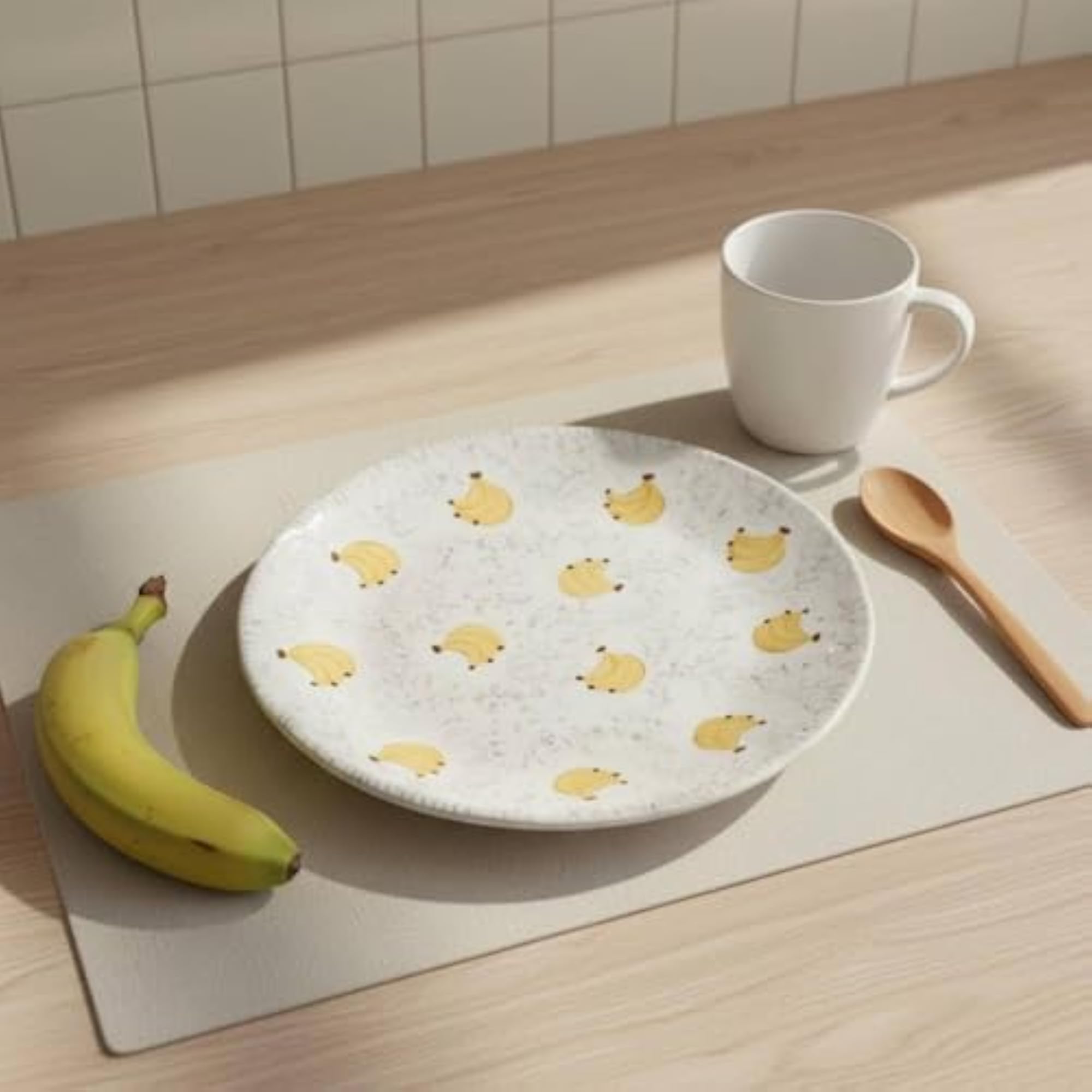Ivory Banana Glazed Ceramic Tableware, Decorative Dipping Dish