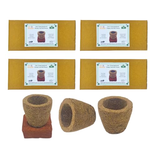 Image of GAVO HARSHIDDHI Empty Sambrani Dhoop Cup Long Lasting Aroma for Prayer, Puja, and Meditation | Cow Dung Panchgavya Dhuni Cups Incense for Relaxation and Potential Health Benefits - 400 Piece