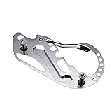 Material: Acero inoxidable Noyokere Acero Inoxidable EDC Multi-función Clave Titular de la Llave Llavero Clip de extracción rápida Destornillador Llave Mosquetón Herramientas de Supervivencia al Aire Libre