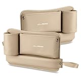 トヨタ ランドクルーザー プラド 150系 200系 車用ドリンクホルダー シートポケット ランドクルーザー プラド 150系 200系 車内 収納ケース 小物収納(運転席用と助手席用/2個、ベージュ)