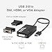 Plugable USB 3.0 to DVI/VGA/HDMI Video Graphics Adapter for Multiple Monitors up to 2048x1152 Supports Windows 11, 10, 8.1, 7, XP, and Mac 10.14+