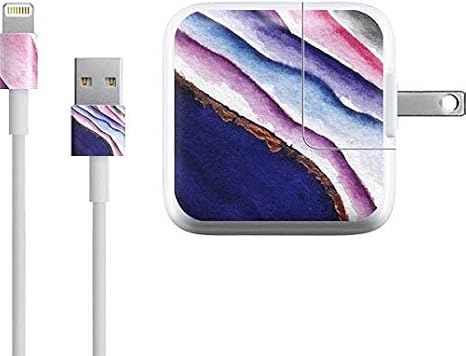 Skinit Decal Other Skin Compatible with iPad Charger (10W USB) - Officially Licensed Originally Designed Violet Watercolor Geode Design