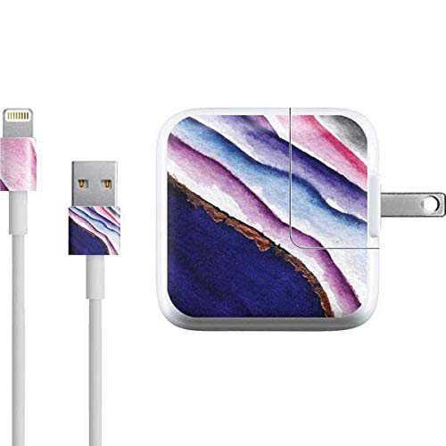 Skinit Decal Other Skin Compatible with iPad Charger (10W USB) - Officially Licensed Originally Designed Violet Watercolor Geode Design