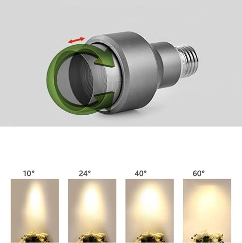 Miniatura 2 de Par20 PAR16 - Bombilla LED de luz ajustable multiángulo de 15-60, E26, base media, lámpara empotrable de techo I 9W para exhibición de arte,