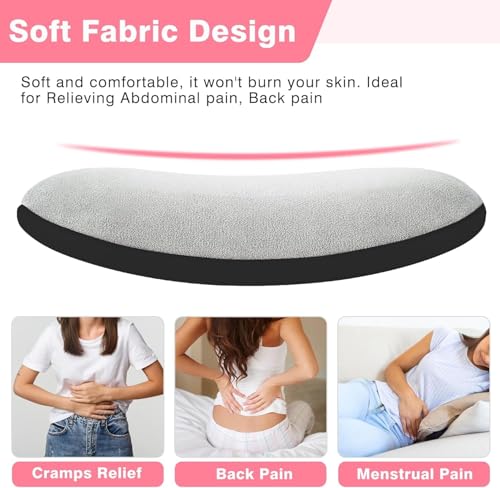 Image of KOT Heating Pads for Cramps, Period Cramp Massager Portable Cordless Heating Pad with 6 Heat Levels and 6 Massage Modes, Heating Pad for Back Pain Relief Menstrual Heating Pads, Black (PAD-BLCK)