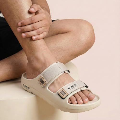 Image of KOBURG Nexa Sandals for Men| Stylish Trending | Comfortable | Super soft | Lightweight | EVA Sole | Casual Sandals | Slippers | Flip Flops for Men KF-464