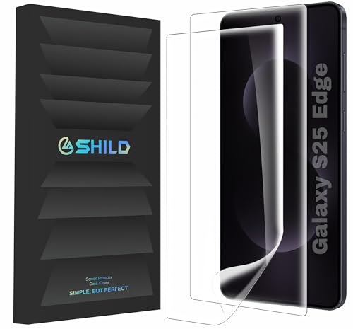 Image of SHILD - (2 Pack Screen Protector Guard for S25 Edge Perfect - Fits Design (6.7-inch Screen Size) | Transparent Screen Guard For Galaxy S25 Edge - Fingerprint Support /S PEN Compatible /HD